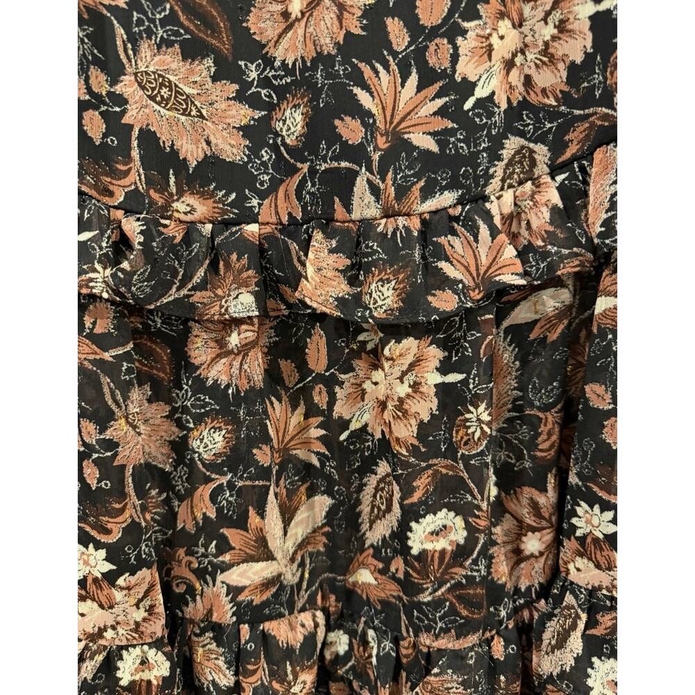 NWT Madewell Ruffle Tiered Pull-On Midi Skirt Women’s Small Floral Spring - Picture 10 of 12